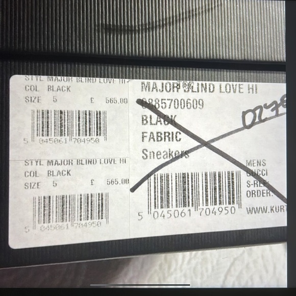 Gucci “love is blind” Men’s high top. NIOB - Picture 7 of 7